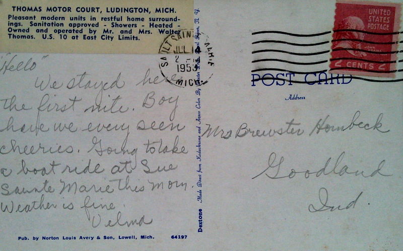 Thomas Motor Court - Vintage Postcard (newer photo)